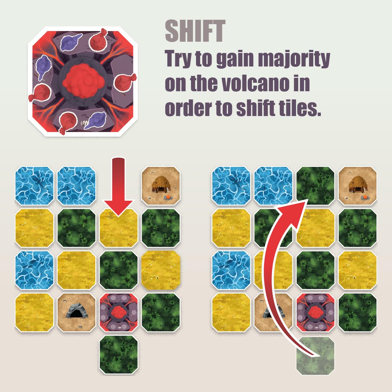Gamewright Wrath of Fire Mountain Board Game, 6.5x8.5 inches, Cardboard, Multicolor, Ages 10+, 2-4 Players