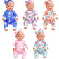 Sweet Dolly 5 Sets Baby Doll Accessories Baby Doll Clothes And Headbands Doll Pajamas For 15 Inch Doll To 18 Inch Doll, 10 Pcs In Total Doll Clothes And Accessories, White
