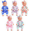 Sweet Dolly 5 Sets Baby Doll Accessories Baby Doll Clothes And Headbands Doll Pajamas For 15 Inch Doll To 18 Inch Doll, 10 Pcs In Total Doll Clothes And Accessories, White