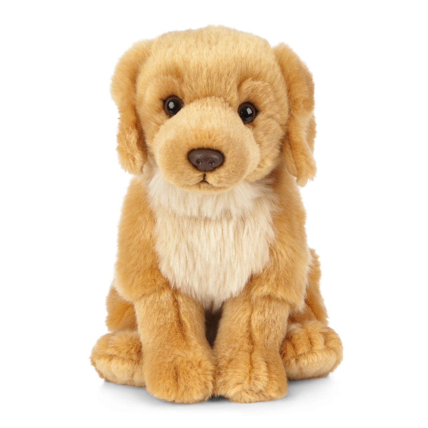 Keycraft Living Nature Golden Retriever Stuffed Animal, 8-inch Plush Dog Toy, Soft Brown Fluffy Design for Kids, Model AN459