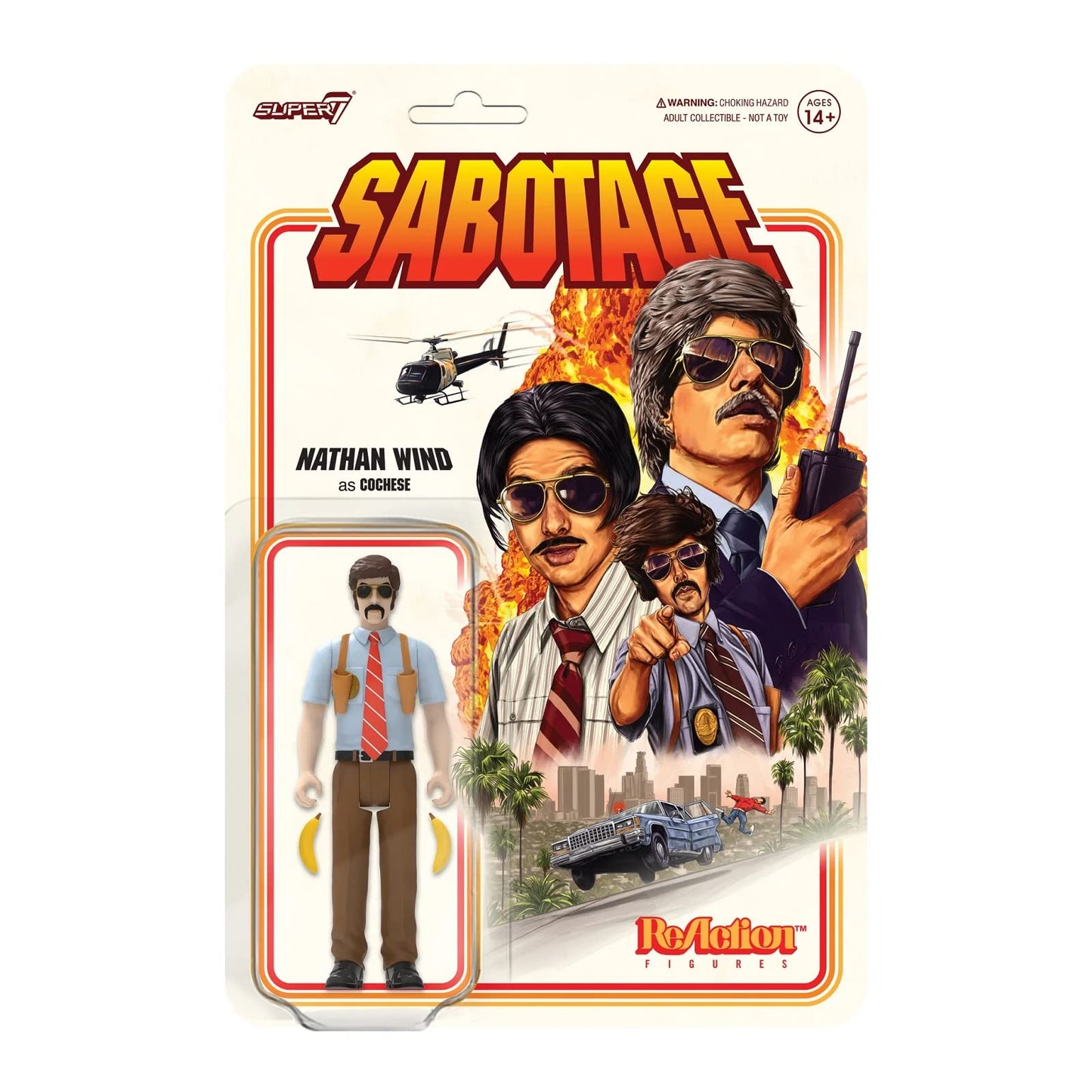 Beastie Boys Super7 Sabotage Nathan Wind Figure 3.75" - Multicolored Plastic, Model RE-BBYW01-NAT-01