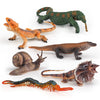 Wonwontoys Reptiles Toys For Kids Lizard Toy Forest Animals Wildlife Toy Set Snail Centipede Table Decorations Christmas Scene Decoration Children'S Cognitive Toys For Boys Girls