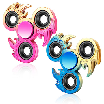 2 Pack Fidget Spinners, High Speed Precison Metal Hand Spinners For Focus, Streess Reduction And Boredom, Ideal For Enhancing Co