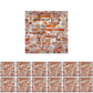 Samcami Miniature Dollhouse Accessories, Self-Adhesive Dollhouse Wallpaper And Flooring, Mini Dollhouse Accessories 1 12 Scale, 12Pcs (No.1)