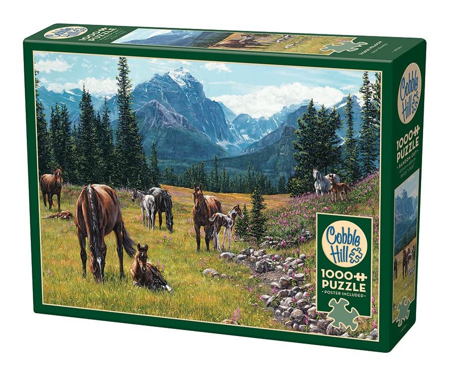 Cobble Hill 1000 Piece Puzzle - Horse Meadow - Sample Poster Included