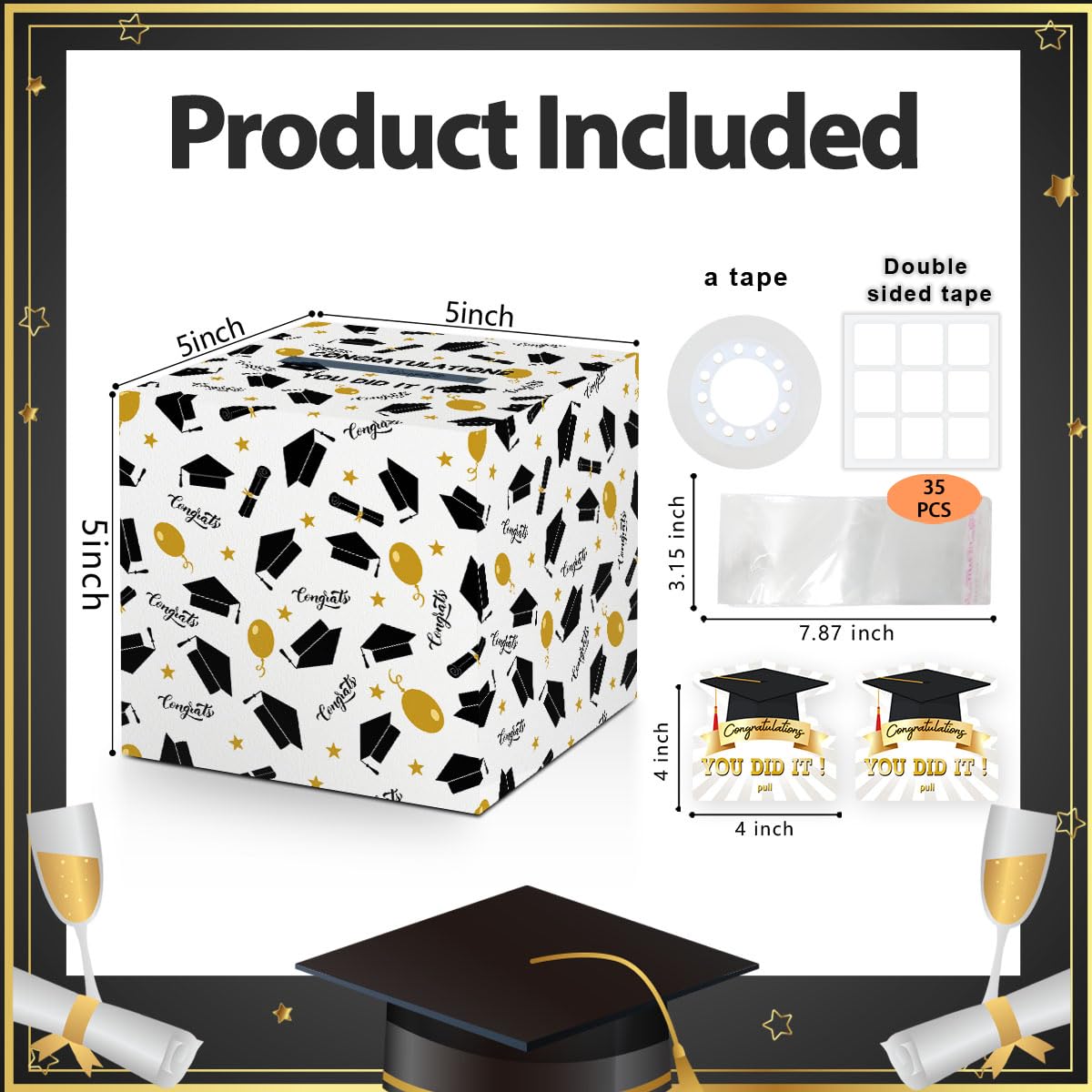 Funny Graduation Gifts For Women, Graduation Gifts For College, Graduation Gift Box, You Did It Congratulations Gifts, Surprise