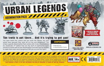 Cmon Zombicide 2Nd Edition Urban Legends Abominations Pack - Face Your Worst Nightmares With Four Terrifying New Foes! Cooperati