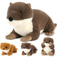 Beniny 4Pcs Otter Stuffed Animal Set- 24 Inch Mommy Otter Plush With 3 Cute Babies - Lifelike And Cuddly River Otter Plush Toy -