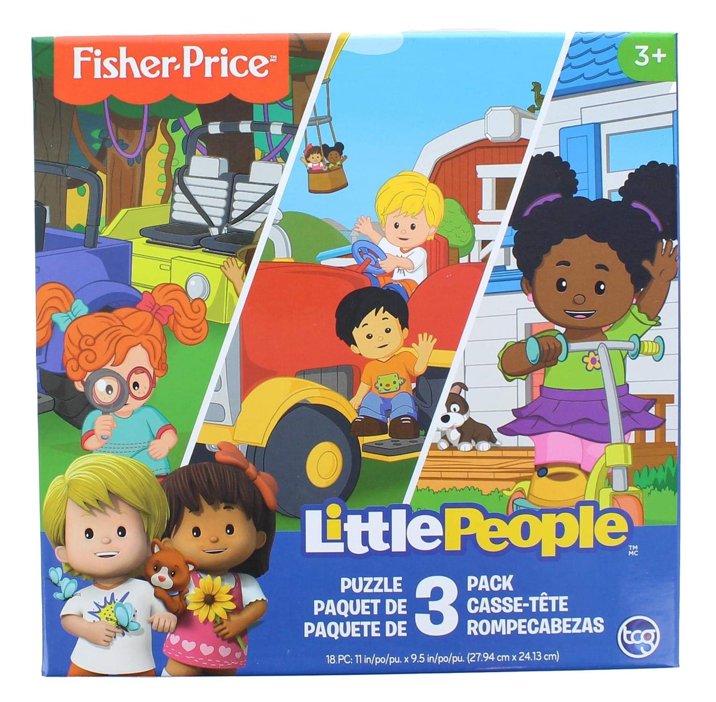 Little People Fisher-Price 18-Piece Jigsaw Puzzle 3 Pack - Plastic - One Size - Model 61000-LPP