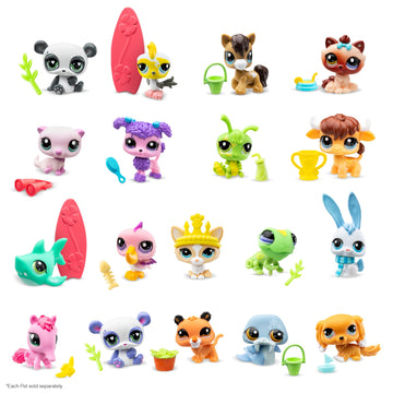 Littlest Pet Shop, 18 Pets Collector Set, Pet Surprise Display - Gen 7, Pets #1 - #18, Authentic Lps Bobble Head Figure, Collectible Imagination Toy Animal, Kidults, Girls, Boys, Kids, Tweens Ages 4+