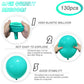 130Pcs Teal Blue Balloons Different Sizes 18'' 12'' 10'' 5'' Balloon Garland Arch Kit Perfect For Birthday Party, Graduation, Ba