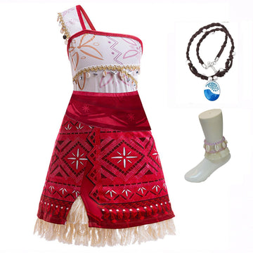 Sztylong 2025 Princess Adventure Ocean Costume for Girls Toddler Birthday Party Dress Up With Necklace and Anklet