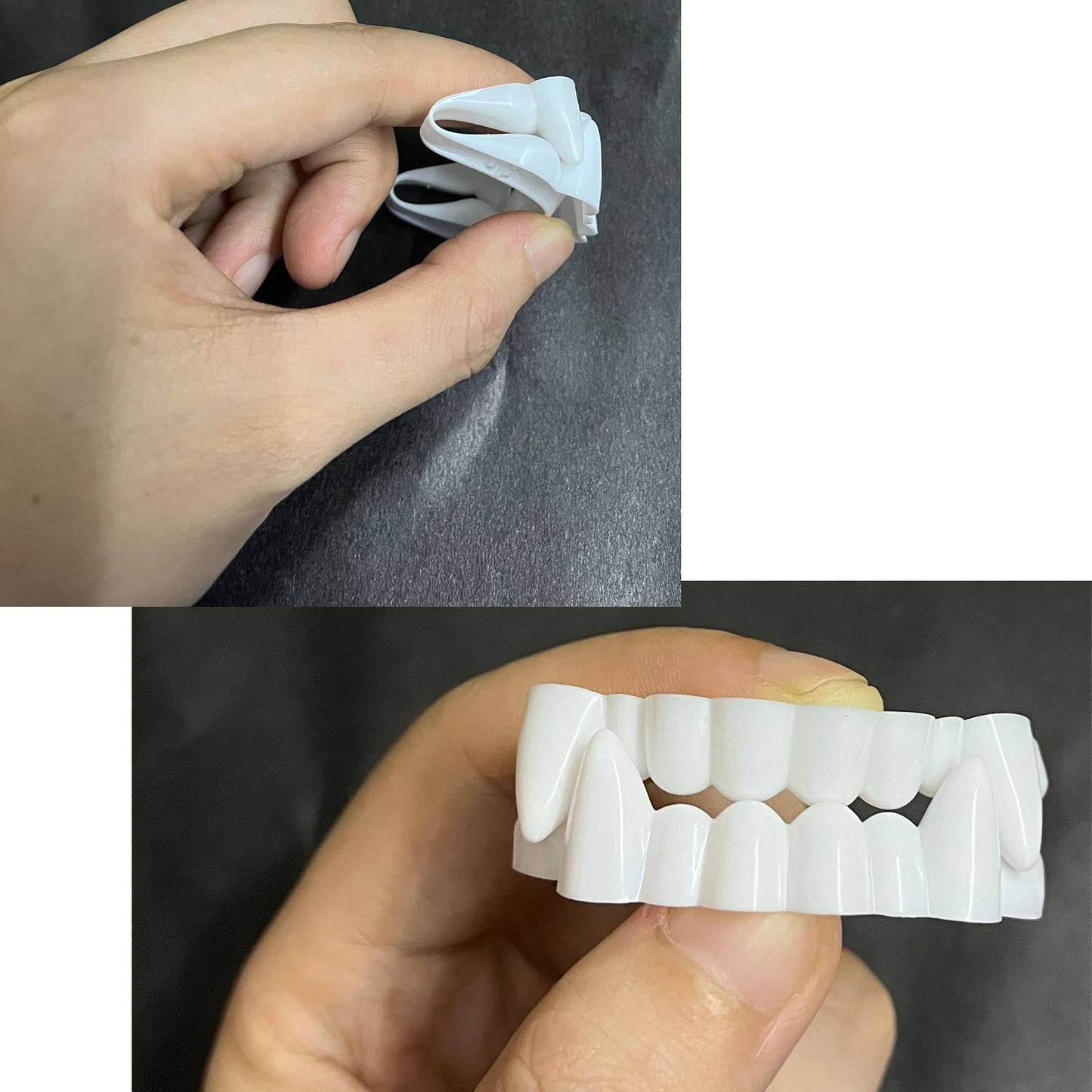 12 Pcs Vampire Fangs, Plastic White And Glow In The Dark Vampire Teeth For Dress Up Costume Cosplay Photo Props Halloween Christ