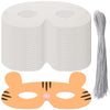 DSYIL DIY Paper Eye Masks Bulk 100 Pack, Blank Masquerade Masks Costume Accessories for Halloween, Cosplay & Events, Adjustable 