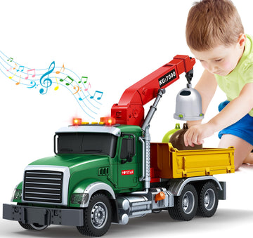 SpringFlower Truck Toy for Boy Toddlers, Large Garbage Sorting Truck Toy for 3 4 5 6 7 Old Kids,Truck Vehicle Toy with Garbage C