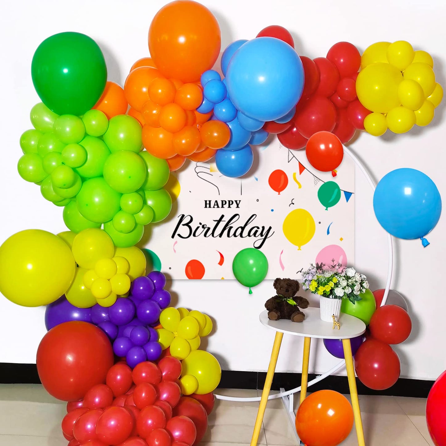Kawkalsh Yellow Balloon Arch Kit 111Pcs 18 12 5 Inch Latex Party Balloons Garland For Birthday Baby Shower Wedding Engagement An