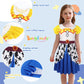 Sukyfecde Jessie Dress Up Girls Kids Birthday Outfit Toddler Halloween Costume Role Play Princess Dresses Cowgirl Clothes 5-6 Ye