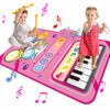 Toys For 1 Year Old Girl Gifts,2 In 1 Piano Mat Montessori Toys For 1 2 Year Old Girl,Educational Musical Toy First Birthday Gifts For 1 2 3 Year Old Girls,Christmas Stocking Stuffers For Toddler Girl