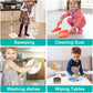 Jenilily Detachable Kids Cleaning Toy Set - Broom Dustpan Mop Brush Rag, Play Housekeeping Kit, Really Stem Toddler Clean Toys G