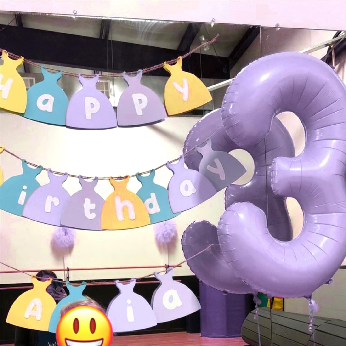Light Purple Number 40 Birthday Balloons, 40 Inch Large Pastel Dusty Purple Mylar Foil Number 4 & 0 Balloons For Women, 40Th Bir