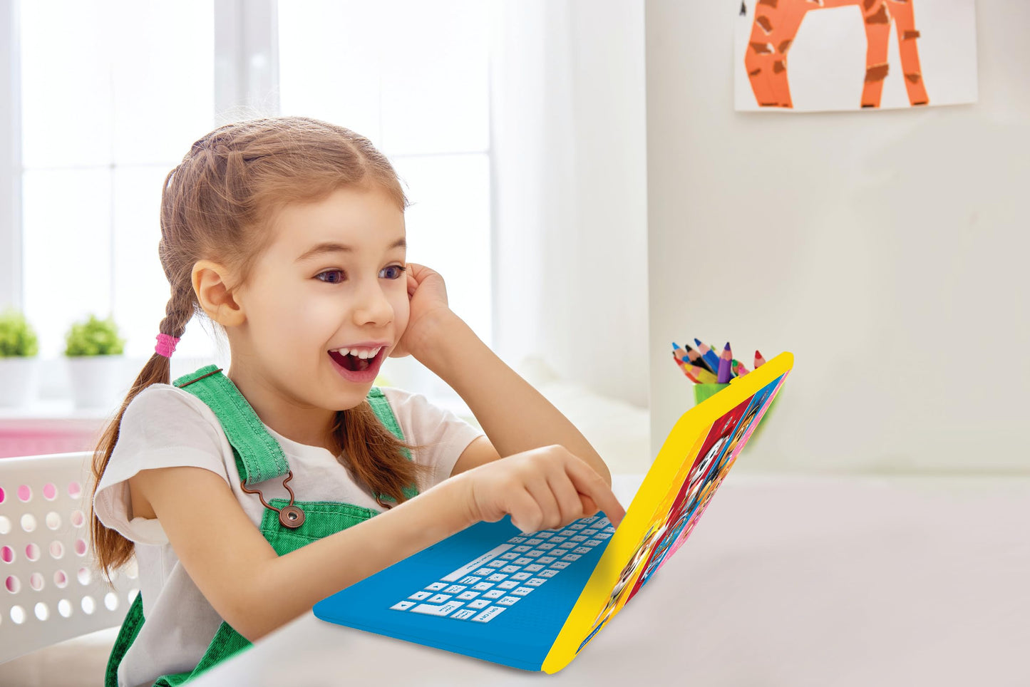 LEXiBOOK - Paw Patrol - Bilingual and Educational Laptop English/Spanish - Toy for Children, 170 Activities to Learn, Play Games