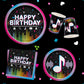 Music Party Supplies Disposable Paper Plates Napkins Cups Tablecloth And Banner For Girls Boys Music Party Birthday Decorations,