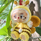 3-Piece Clothes for Doll 15-17cm Cute Bee Outfit for 6.7 Inch (17cm) Handcrafted Crochet Dress up Bee Style Outfits with Hat Overall Wings (No Doll Included) (Yellow)
