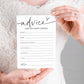 Wedding Shower Games Cards, Advice For The Happy Couple, Bridal Shower Games 25 Guests, Engagement Party Wedding Games For Guest