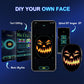 Gootus Face Transforming LED Mask - Programmable Luminous Halloween Mask, One Size, Black, Plastic