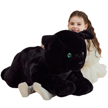Ikasa Giant Cat Stuffed Animal Plush Toy,Big Large Jumbo Soft Toys,30'' Cute Huge Size Fluffy Plushy Fat Plushie,Gifts For Kids
