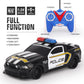 Haktoys Amazing Set of Two RC Toy Vehicles: Remote Control Police Chase Set with Police Car and Sports Car - Simultaneous Action
