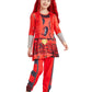 Girl Red Costume With Wig Rise Red Princess Kids Hallowen Party Dress Up Jumpsuit (Red, X-Large(9-10 Years))