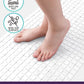 Dexi Bath Tub Shower Mat Non-Slip 16 X 39 Extra Long Bathtub Mats, Suction Cups, Drain Holes, Machine Washable Bathroom Mat, Whi
