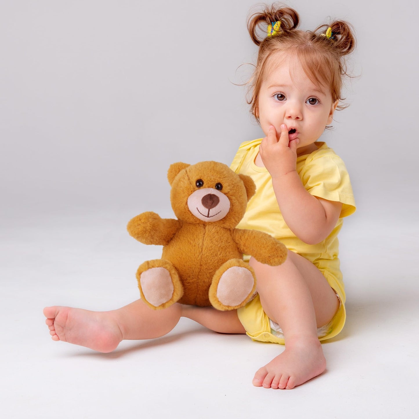 Benben Teddy Bear Stuffed Animal, Set Of 3, 8 Inch Stuffed Bear Plush Toy For Kids, Baby Shower Decoration For Boys, Girls, Gift For Girlfriend, Valentine'S Day