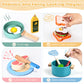 35 Pcs Wooden Play Kitchen Accessories, Pretend Play Kitchen Toys For Kids Toddlers, Wooden Play Cooking Set Play Food Cookware