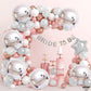 Katchon, Metallic Silver Balloons - 22 Inch, Pack Of 6 | 4D Round Silver Mylar Balloons, Silver Foil Balloons | Prom Decorations 2025 | Silver Metallic Balloons, Graduation Decorations Class Of 2025