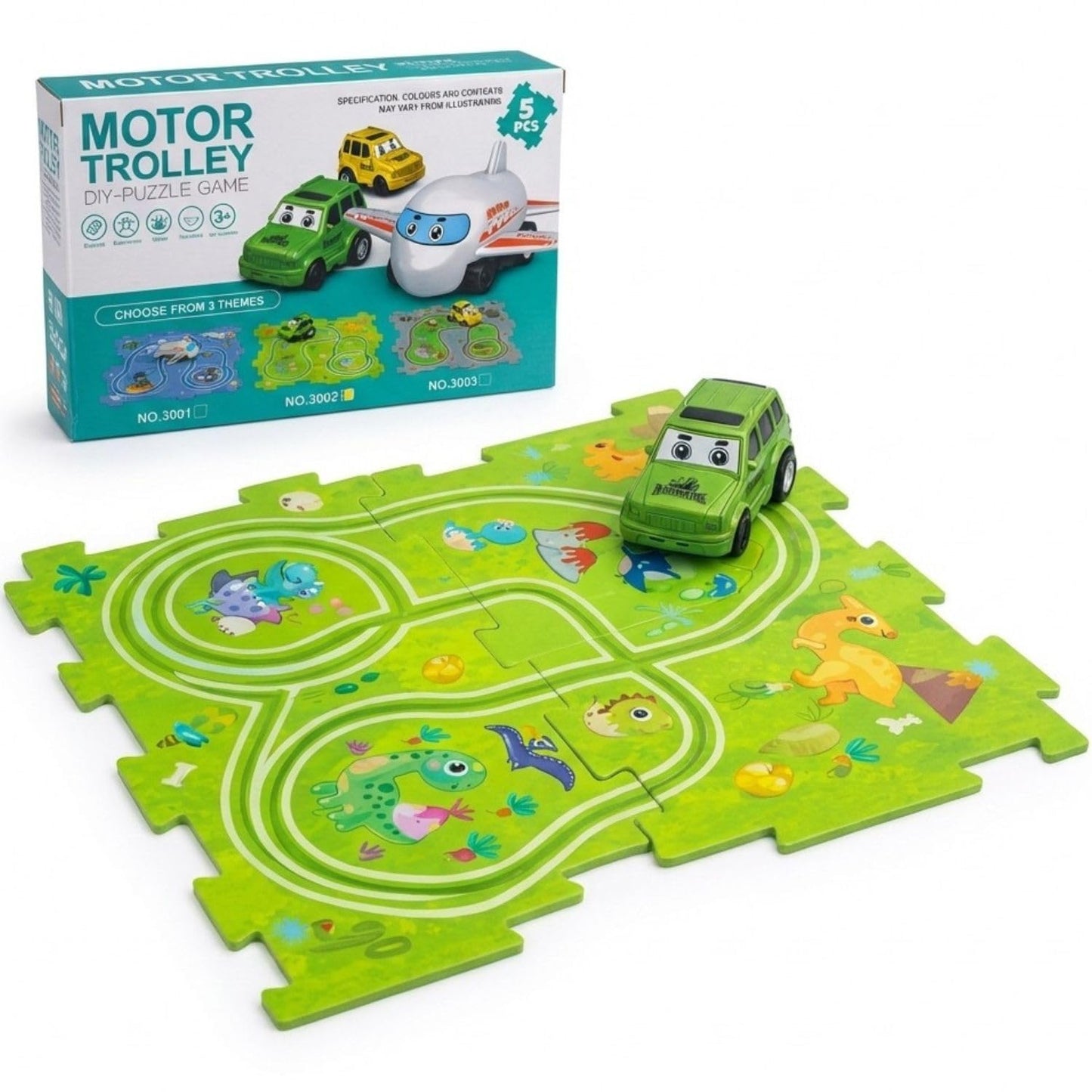Funblast Kids Motor Trolley Track Set  Diy Puzzle Track Game With Electric Car, Educational Interactive Playset, Toys And Games