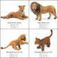 Funshowcase African Jungle Animals Toy Lions Figure Realistic Plastic Figurine Playset Lot 13-Piece