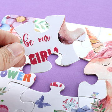Flower Girl Puzzle Game, Flower Girl Gifts Will You Be Our Flower Girl Unicorn Jigsaw Puzzles For Adults, Bridesmaids, Weddings, Families Parties