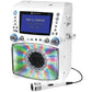 Singing Machine Stvg785Btw Bluetooth Karaoke Machine With Lcd Lyrics Monitor And Disco Lights, White
