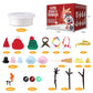LAHAND 12-Pack Christmas Snowman Crafts Sets for Kids, Modeling Clay Snowman DIY Kit,Christmas Stocking Stuffers for Kids, Perfe