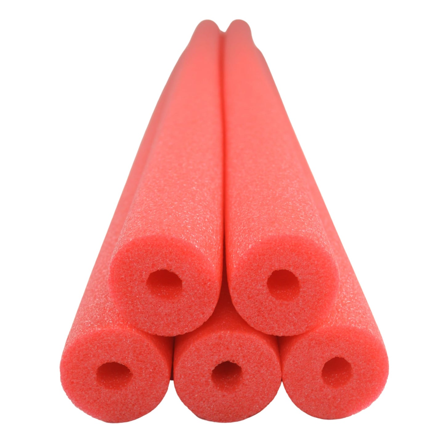 Pool Noodles, Fix Find 5 Pack Of 52 Inch Hollow Foam Pool Swim Noodles, Bright Red Foam Noodles For Swimming, Floating And Craft Projects