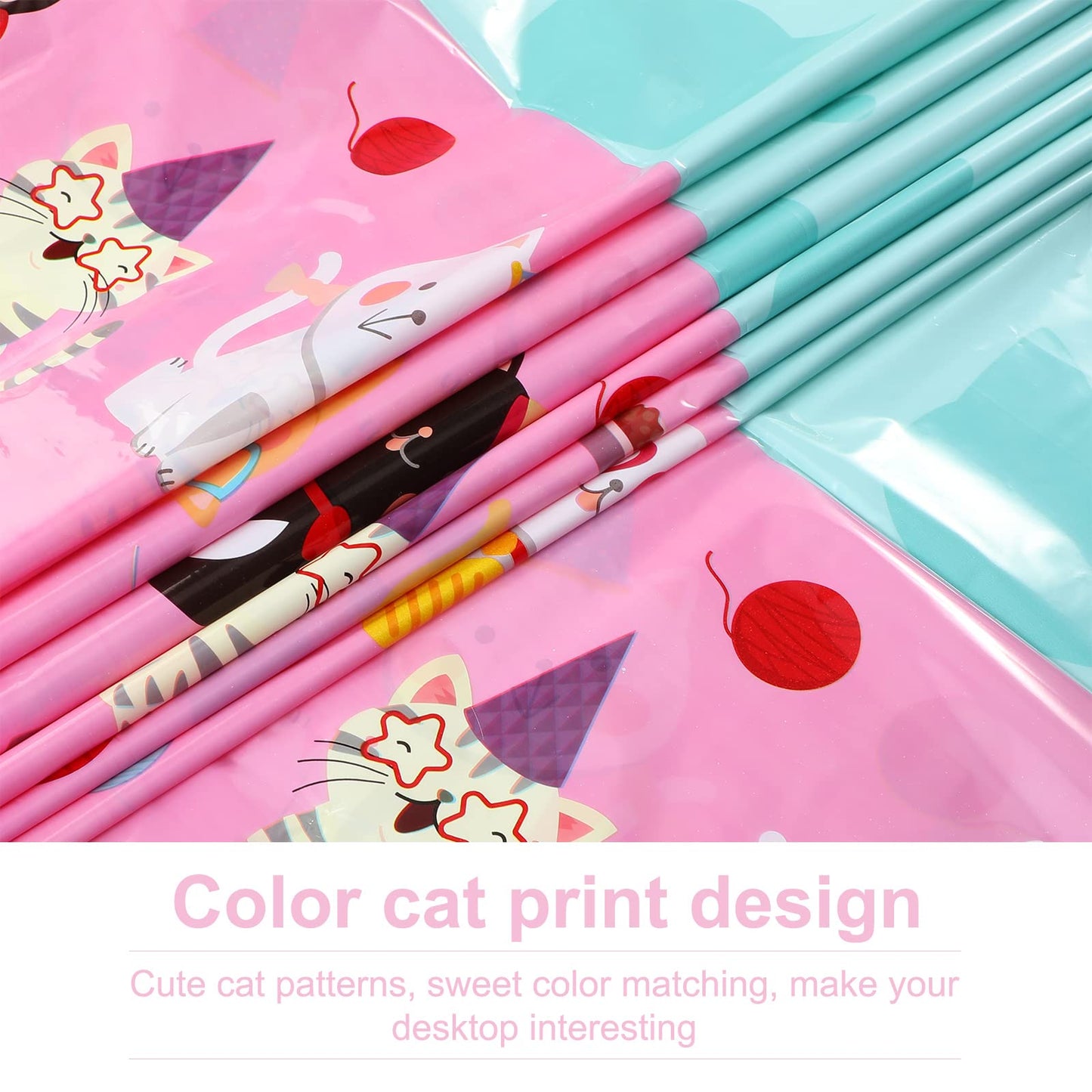 3 PCS Cat Tablecloth for Birthday Party Cat Themed Table Cover Decorations Cat Birthday Party Supplies Pink Tablecloth Kitten De