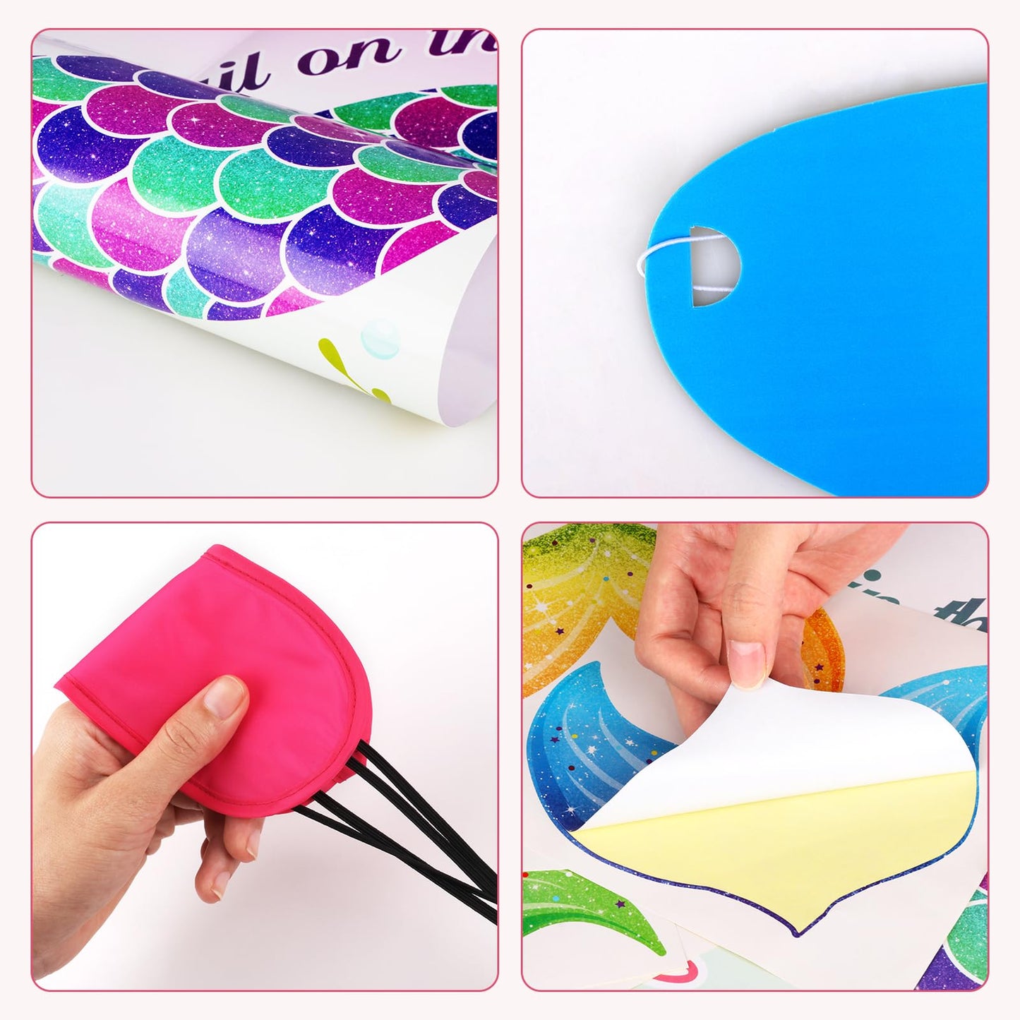 Eaezerav Pin The Tail On The Mermaid Game With 32 Tails Under The Sea Party Decorations For Kids Mermaid Birthday Party Favors