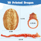 iBuddy 3D Printed Dragon Egg  Easter Egg with Dragon Inside  Pearlescent for Easter Basket Stuffer & Birthday Party Gift (Gold Red)