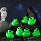 Leyndo 24 Pcs Alien Birthday Party Decoration Favors Alien Rubber Duck Bulk for Bathtub Floating Pool Squeaky Green Duck for Gifts Party Supplies