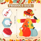 Thinkday 37 Pieces Thanksgiving Craft Kit Felt Scarecrow Craft, Fall DIY Scarecrow Pumpkin Felt Set, 36 Detachable Fall Maple Le