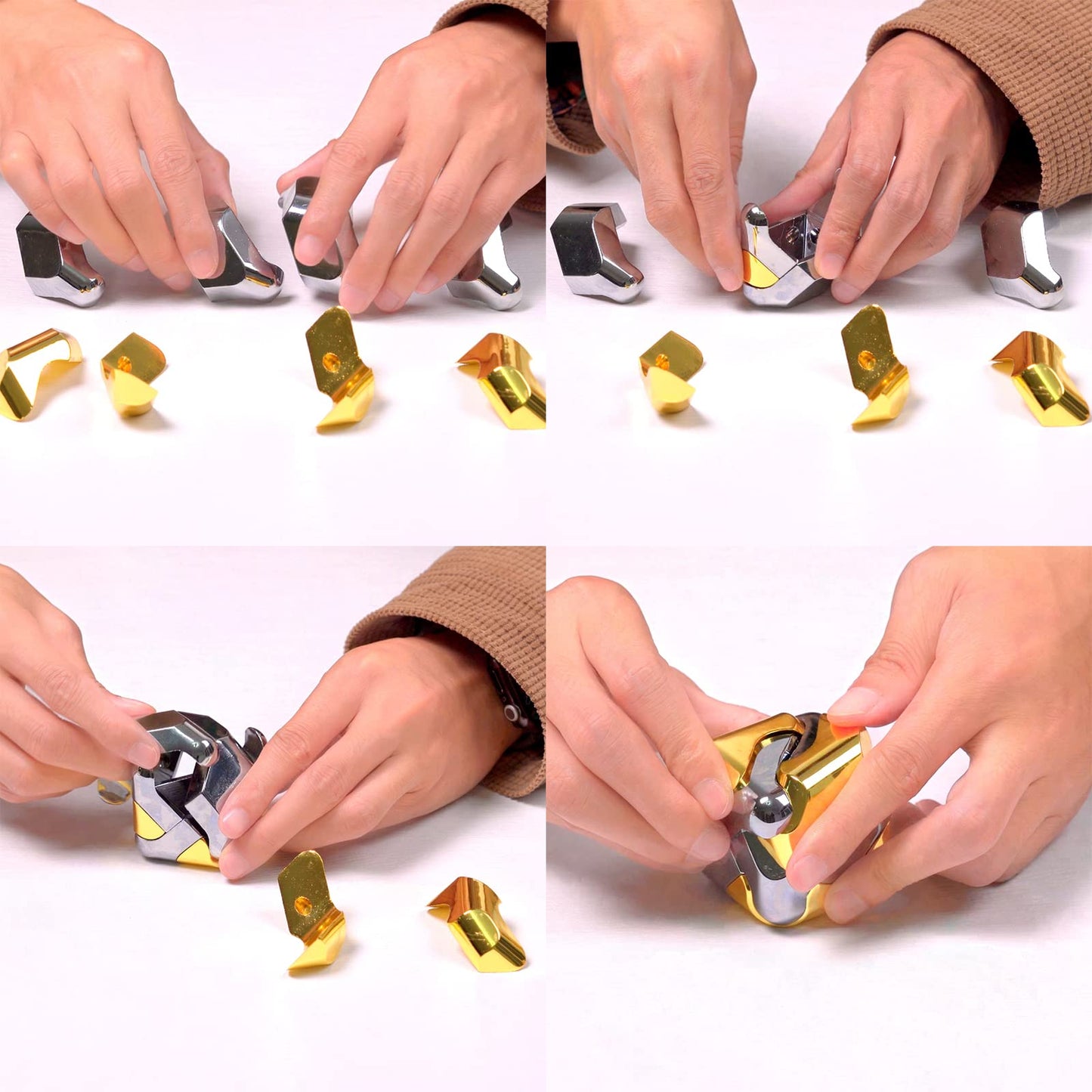Metal Puzzles Brain-Teaser 3D Toys: Cool Gadgets Stuff Square Cube Box Puzzles Toy ADHD Tools Stress Relief Gift for Kid Children Teen mature-themed Office Home School Christmas