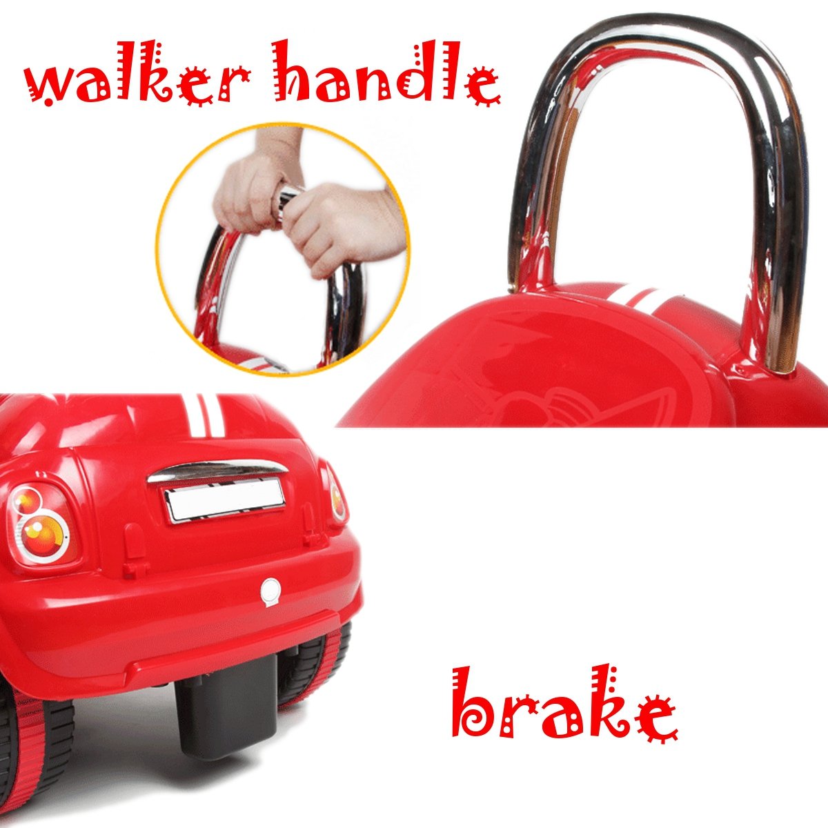 Red Ride On Car Toy Gliding Scooter With Sound & Light By Unknown