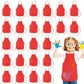 Kuuqa 24 Pack Kids Art Aprons Bulk Red Children Painting Aprons Art Smocks For Craft Kitchen Classroom Painting Party Supplies
